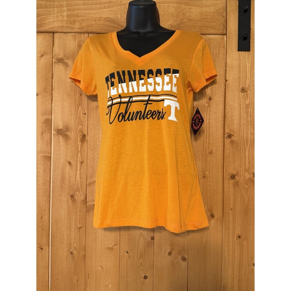 Colosseum University of Tennessee Women’s V-Neck Shirt Orange - NWT Small
